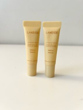 🌸LANEIGE Lip Glowy Lightweight Hydration Balm w/ Shea Butter Vanilla Mini 5g x 2